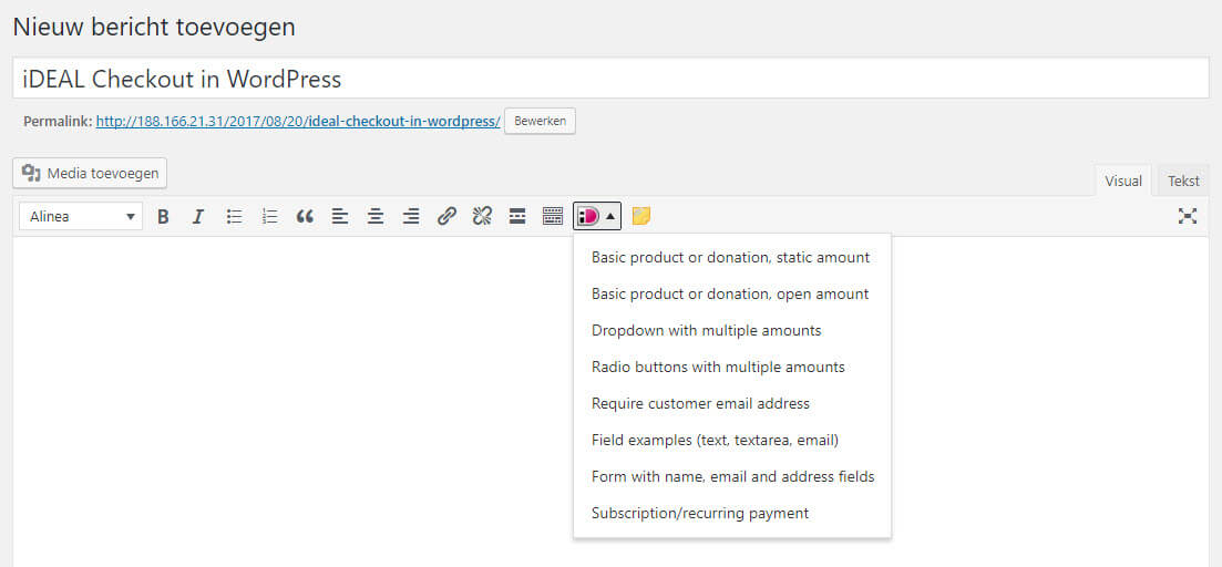 ideal checkout wordpress