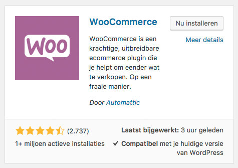 woocommerce installatie